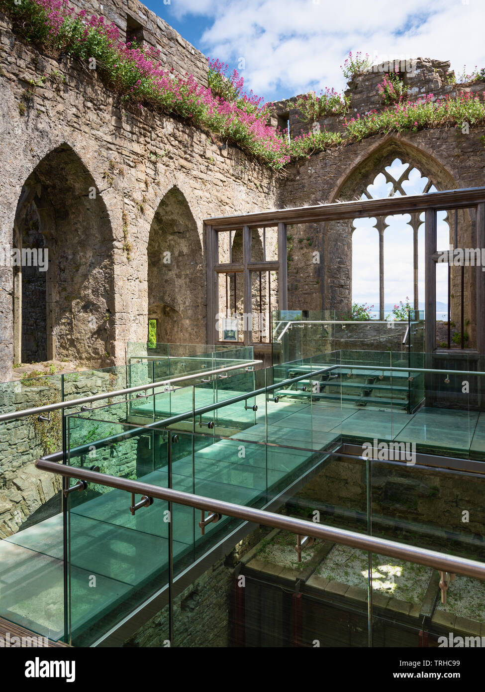 Alina's Kapelle, Oystermouth Castle, Wales, Großbritannien Stockfoto