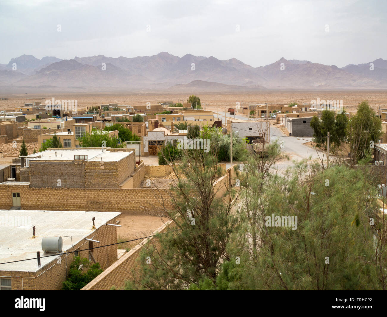 Die Stadt Aqda im Iran. Die ehemalige carvansarai in der Nähe von Yazd Stadt wird derzeit für Tourismus restauriert. Stockfoto