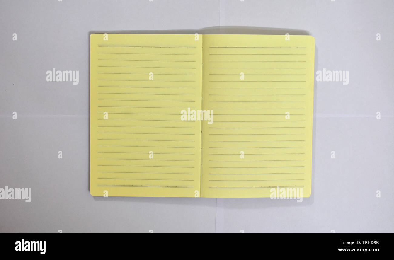 Bild eines leeren Notebook. Stockfoto