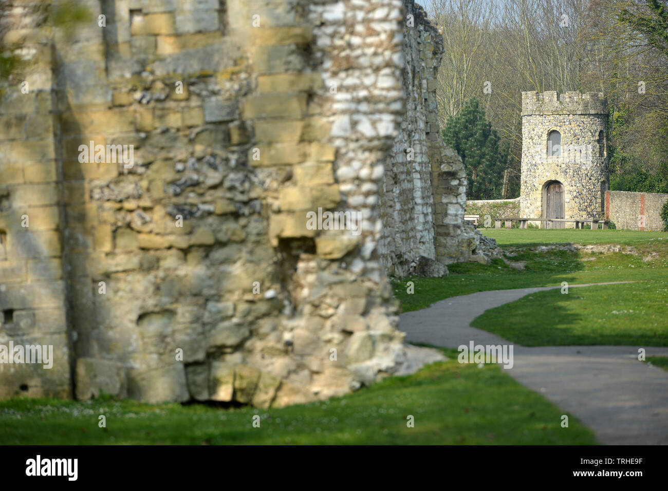 Lewes cluniazensischen Priorei Ruinen, East Sussex, Großbritannien Stockfoto