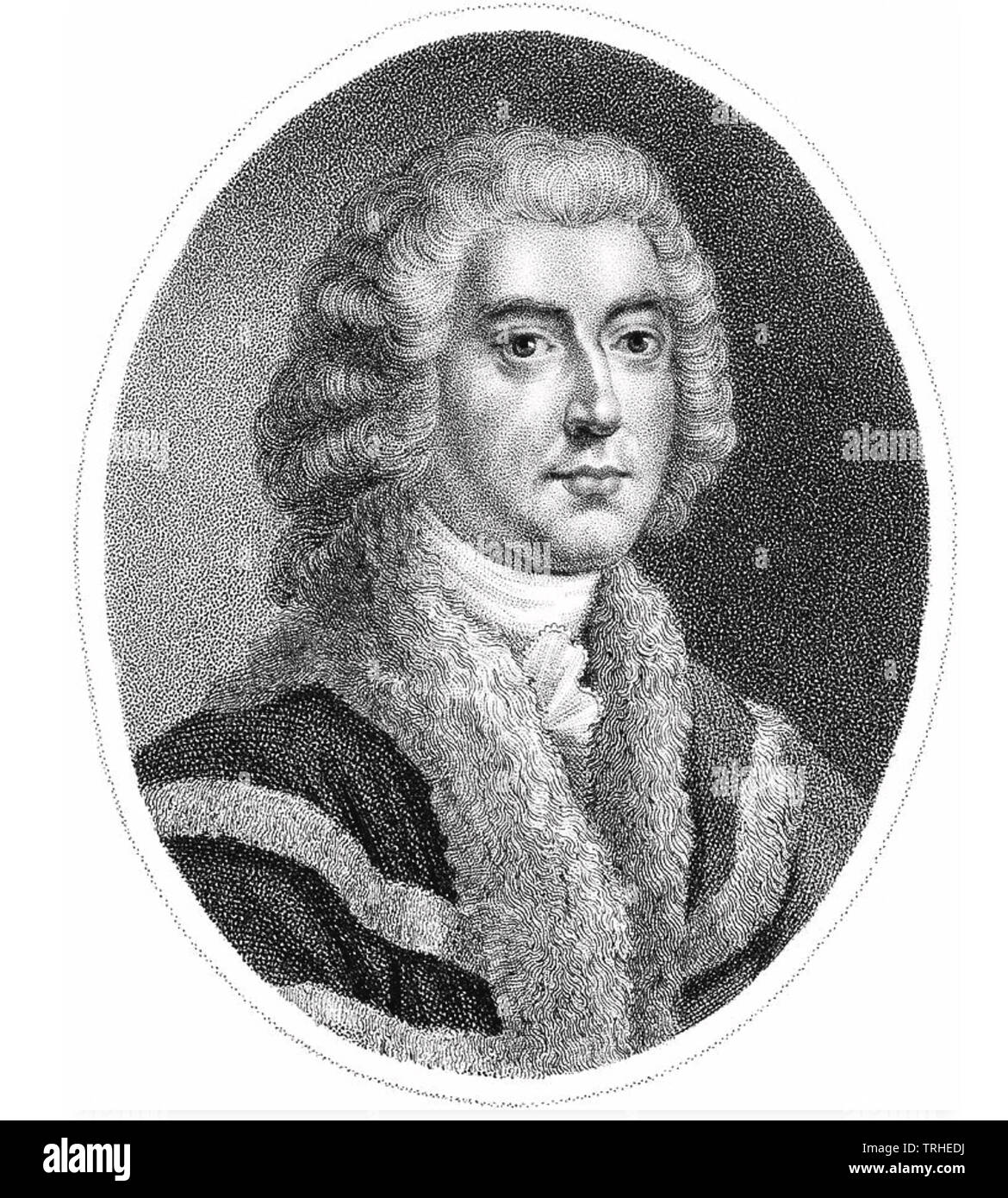 WILLIAM PITT DER ÄLTERE, 1st Earl of Chatham (1708-1778) Englisch Whig Staatsmann Stockfoto