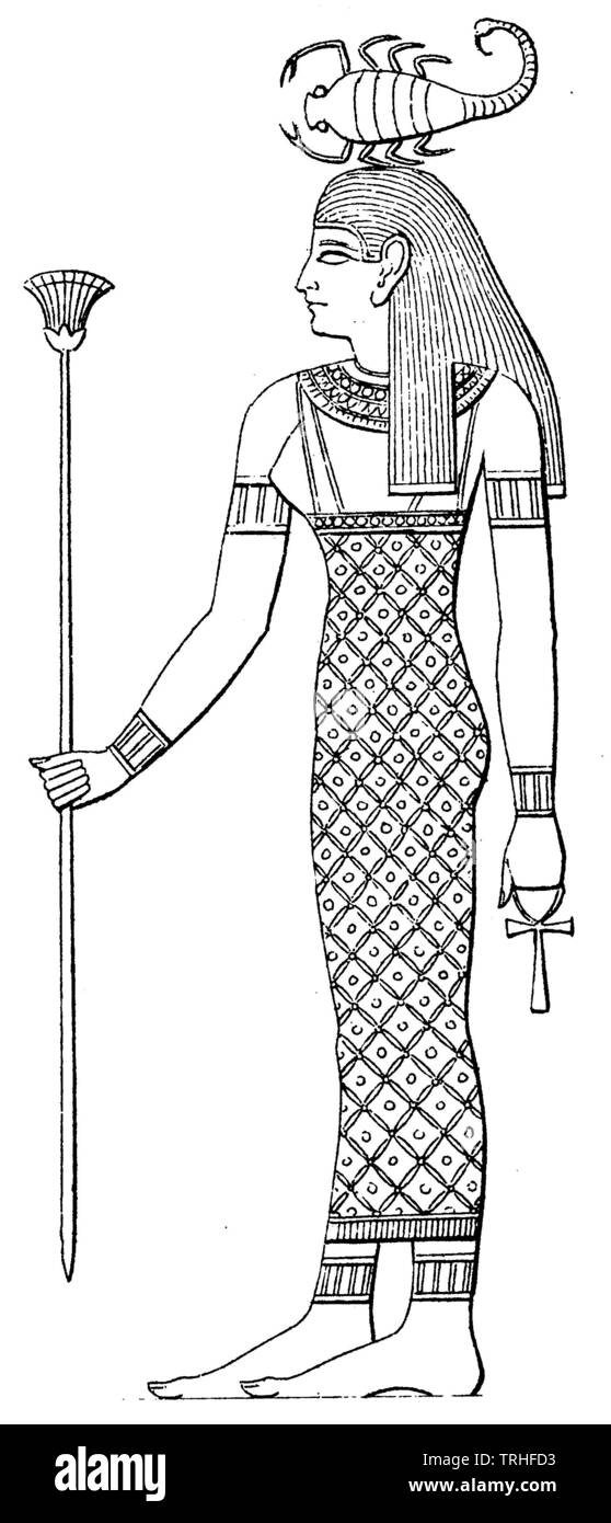 Ägyptischen Gott: Selk,, (kulturelle Geschichte Buch, 1875) Stockfoto