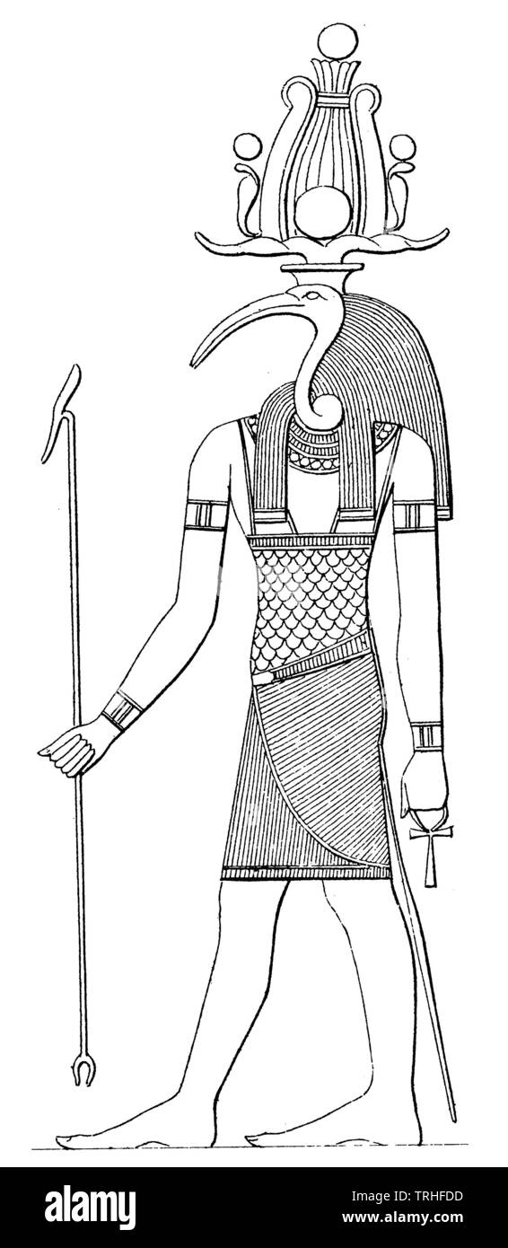 Ägyptischen Gott Thoth,, (kulturelle Geschichte Buch, 1875) Stockfoto