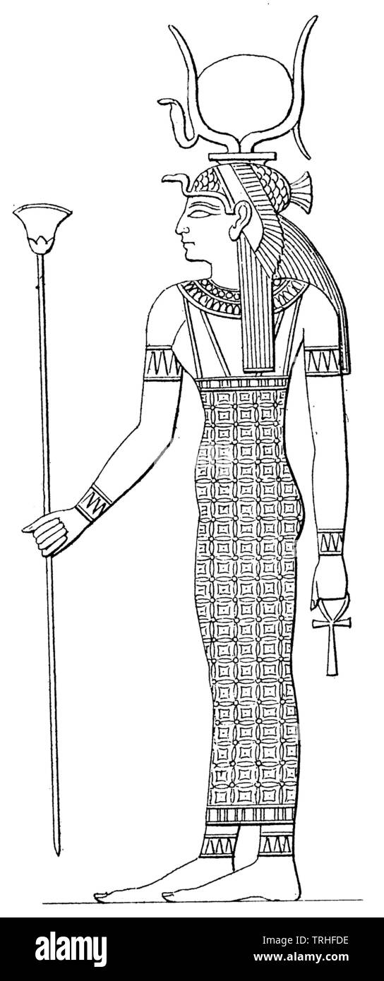 Ägyptischen Gott: Hathor,, (kulturelle Geschichte Buch, 1875) Stockfoto