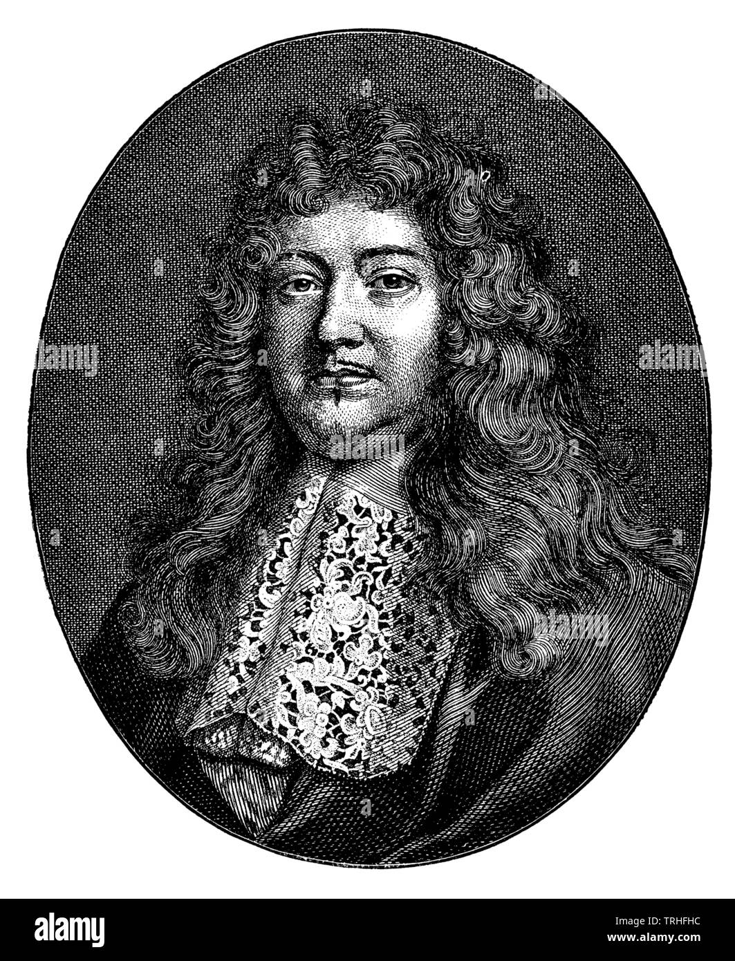 Le Tellier de Louvois, François Michel (geboren am 18. Januar 1641, Paris, 16. Juli 1691, starb in Paris), französischer Staatsmann, Minister für Krieg. Nach einem zeitgenössischen Kupferstich,, (Geschichte Buch, 1902) Stockfoto