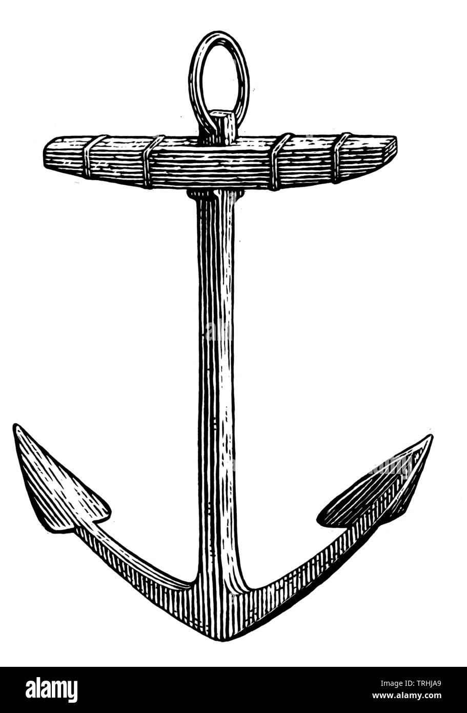Anchor auf weißem Hintergrund Stockfoto