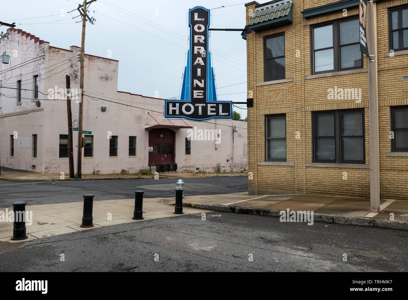 Memphis, Tennessee, USA - 24. Juni 2014: Das Lorraine Motel Schild am National Civil Rights Museum in Memphis, Tennessee. Stockfoto