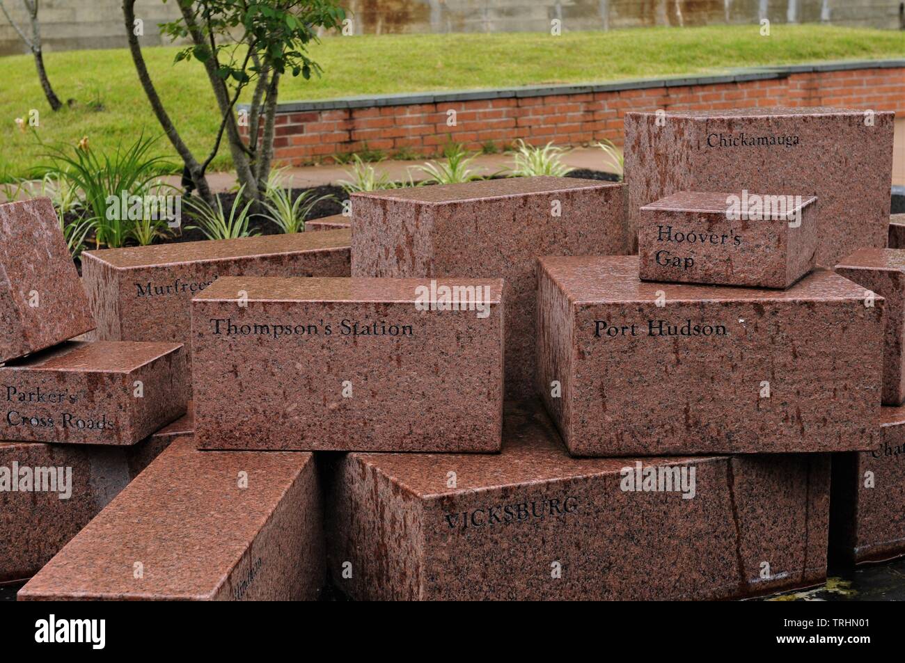 Der Innenhof des Korinth Bürgerkrieg Interpretive Centre. Stockfoto