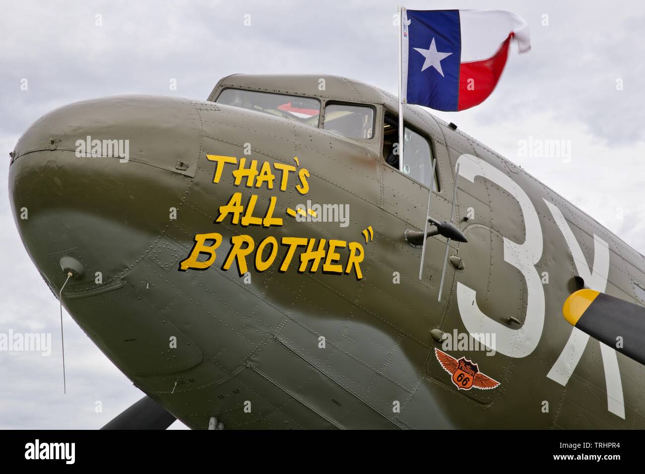 C-47", Bruder" Am2019 Shuttleworth Air Festival Gedenken an den 75. Jahrestag des D-Day Stockfoto