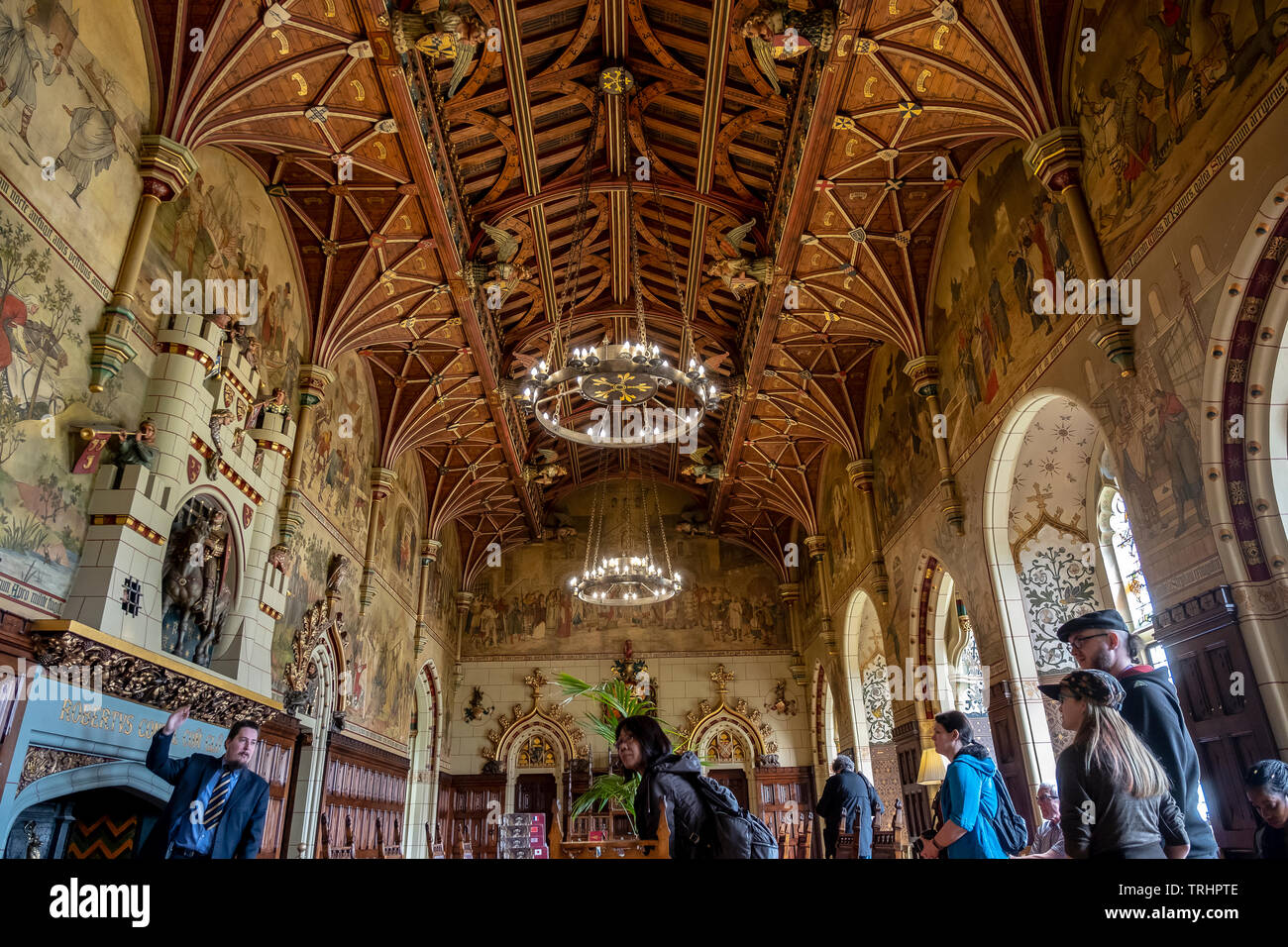 Das Schloss von Cardiff, Bankettsaal, Cardiff, Wales Stockfoto