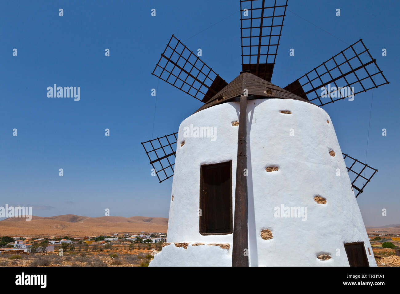 Molino. Pueblo Los Llanos de la Concepción. Isla Fuerteventura. Pronvincia Las Palmas. Islas Canarias. España Stockfoto