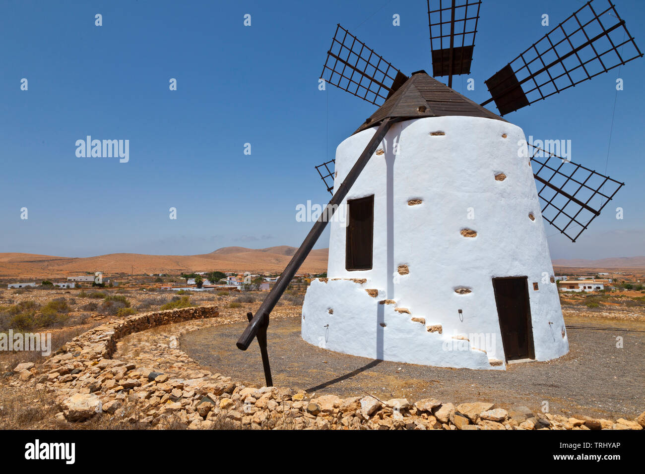 Molino. Pueblo Los Llanos de la Concepción. Isla Fuerteventura. Pronvincia Las Palmas. Islas Canarias. España Stockfoto