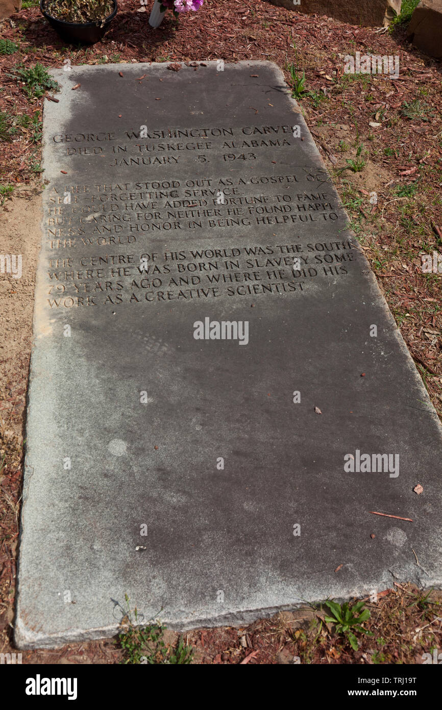 George Washington Carver Grab in Tuskegee Institut in Alabama Stockfoto