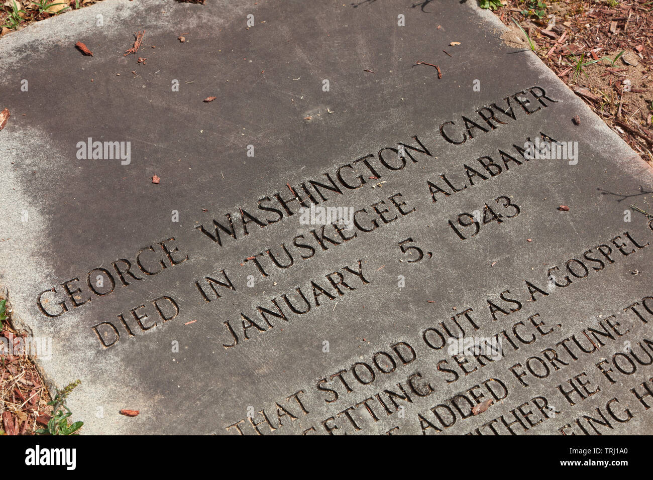 George Washington Carver Grab in Tuskegee Institut in Alabama Stockfoto