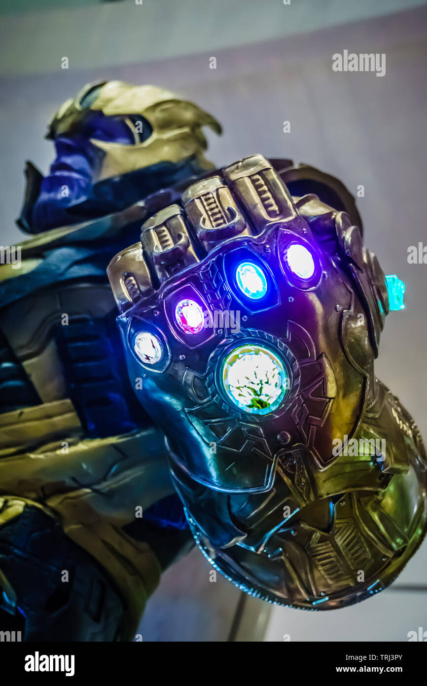 Singapur - Mai 4, 2019: Marvel Studios "Rächer, Endgame Veranstaltung in Suntec City, Singapur. Stockfoto