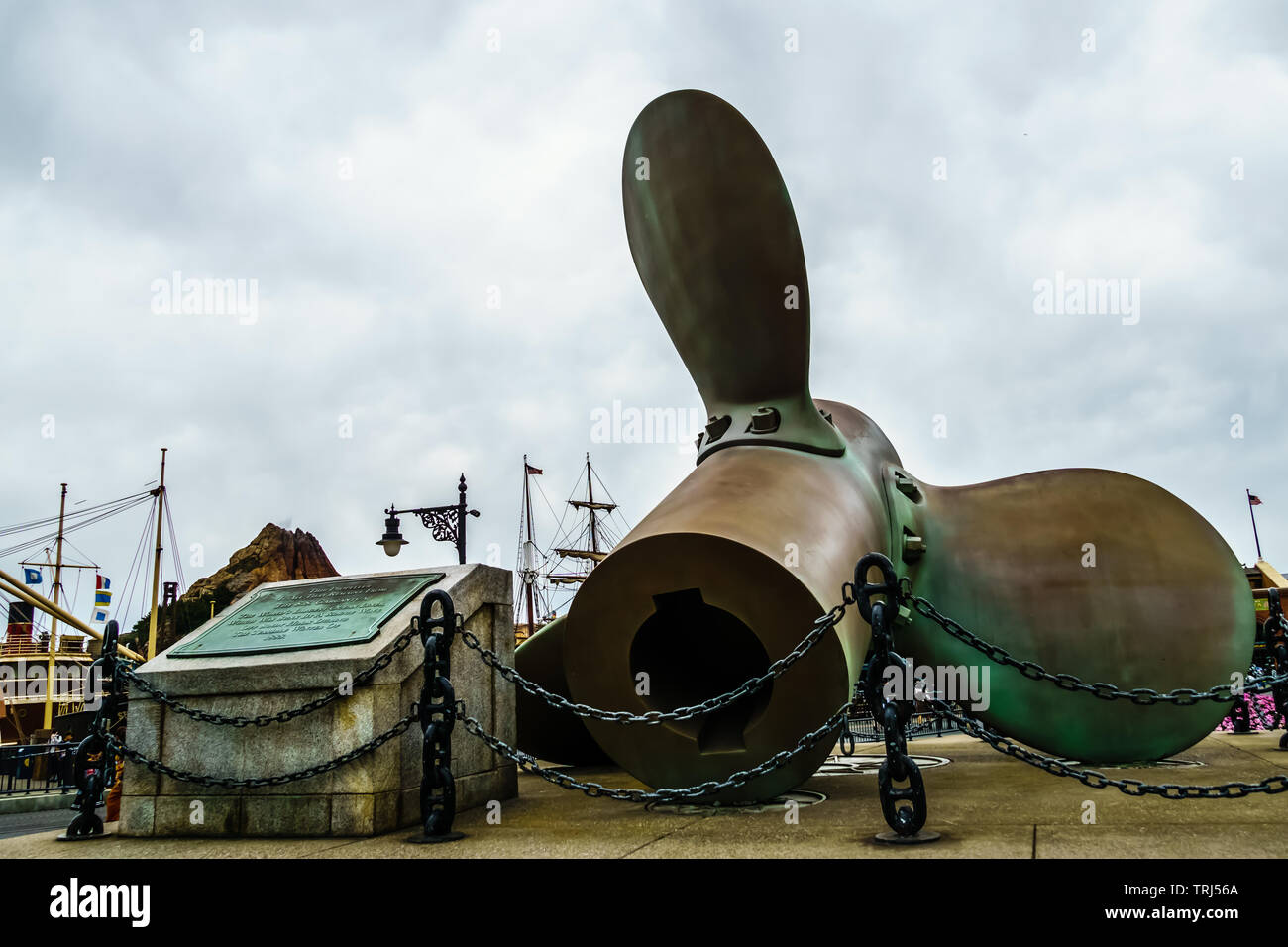 Tokyo, Japan - 9. Mai 2019: Tokyo Disney Sea ist eine Fantasy Themenpark in Tokyo Disney Resort. Durch die Mythen und Legenden des Meeres inspiriert. Stockfoto