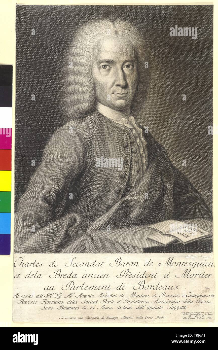 Montesquieu, Charles Baron de La Brède it de, Additional-Rights - Clearance-Info - Not-Available Stockfoto