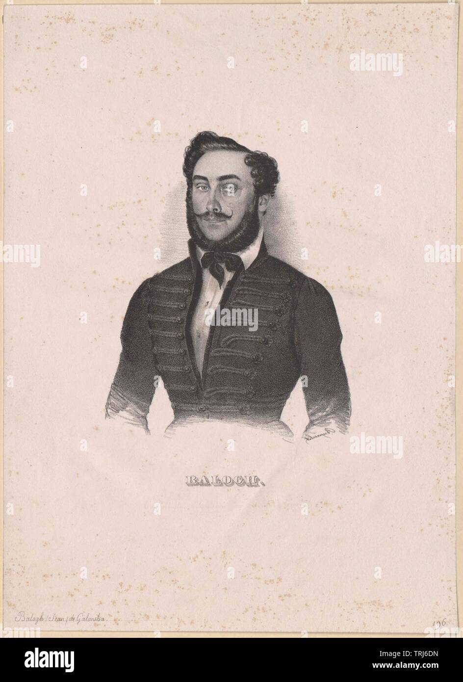 Balogh-Nebojsza-Galantha, Janos von, notorische Stellvertreter des Jahres 1848, Stellvertreter des Bars Grafschaft von 1822-1861, Additional-Rights - Clearance-Info - Not-Available Stockfoto
