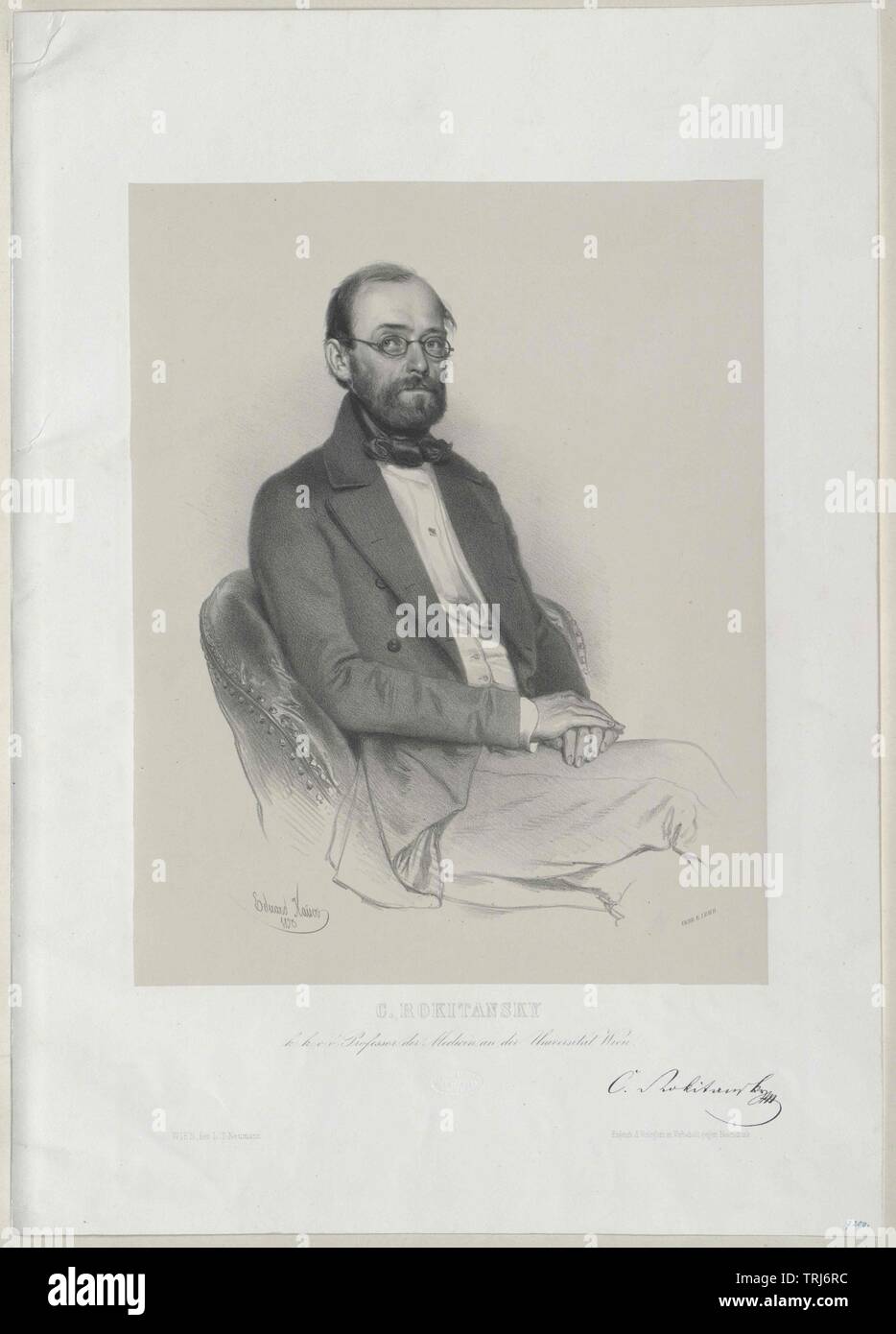 Rokitansky, Karl Baron, Additional-Rights - Clearance-Info - Not-Available Stockfoto