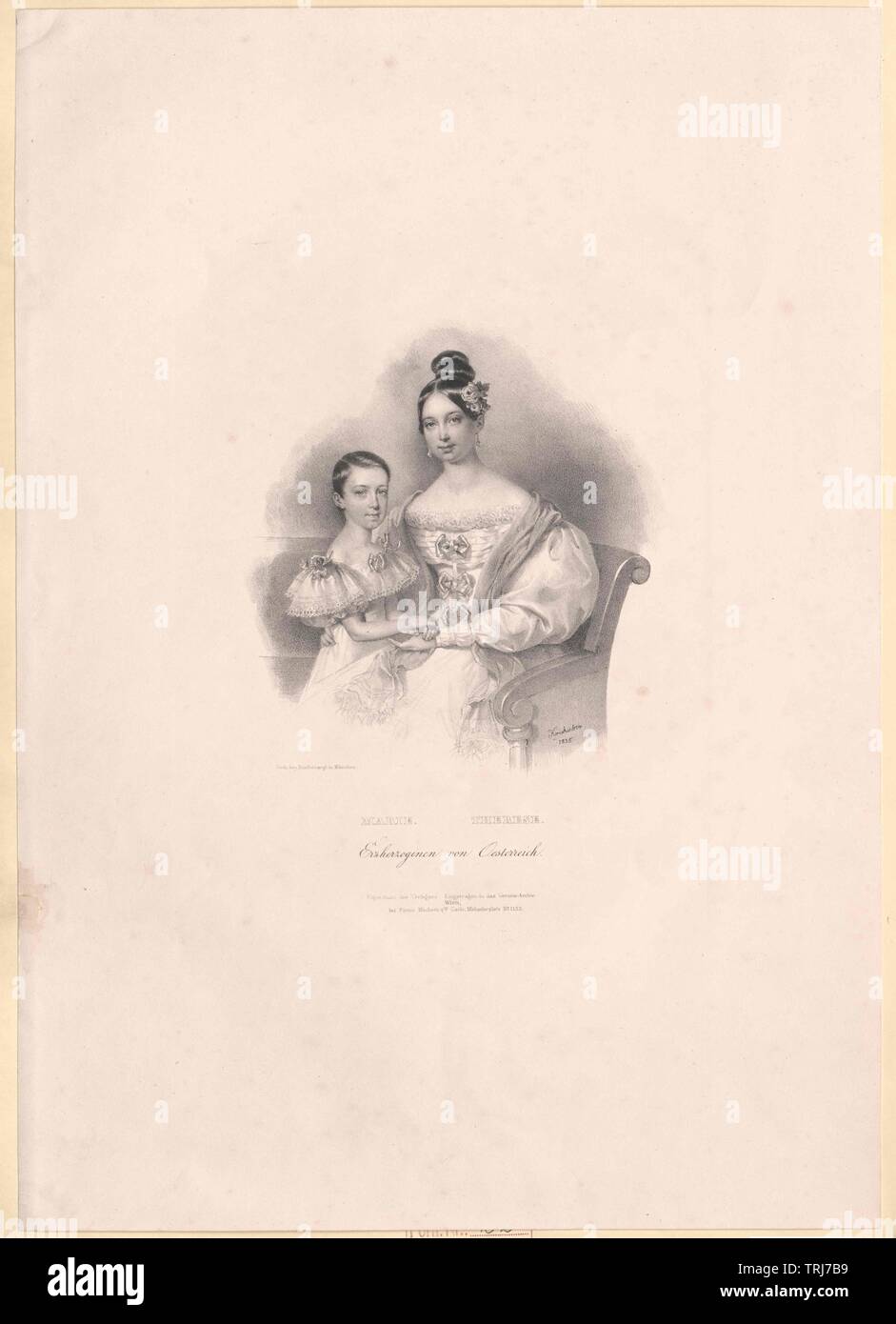Maria Theresia, Erzherzogin von Österreich, Additional-Rights - Clearance-Info - Not-Available Stockfoto