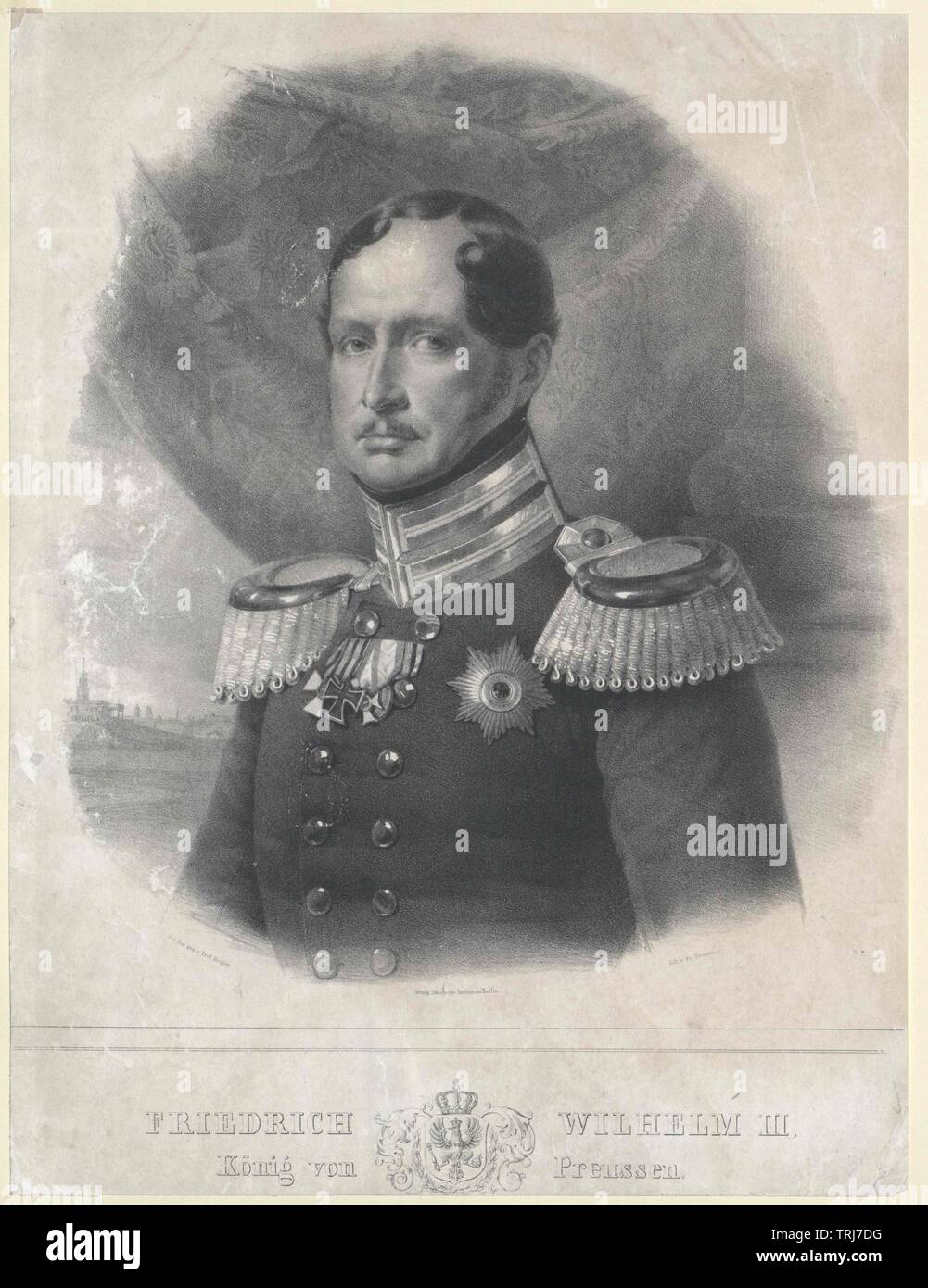 Friedrich Wilhelm III., König von Preußen, Additional-Rights - Clearance-Info - Not-Available Stockfoto