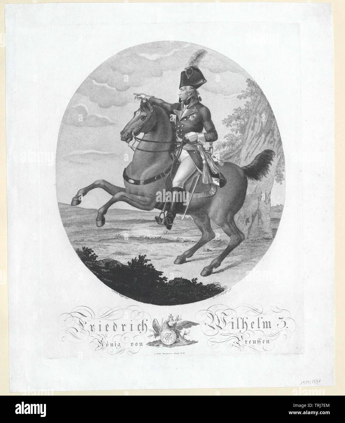 Friedrich Wilhelm III., König von Preußen, Additional-Rights - Clearance-Info - Not-Available Stockfoto