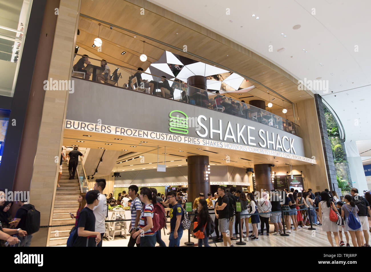 Shake Shack fast food Restaurant Juwel Changi Airport, Singapur Stockfoto