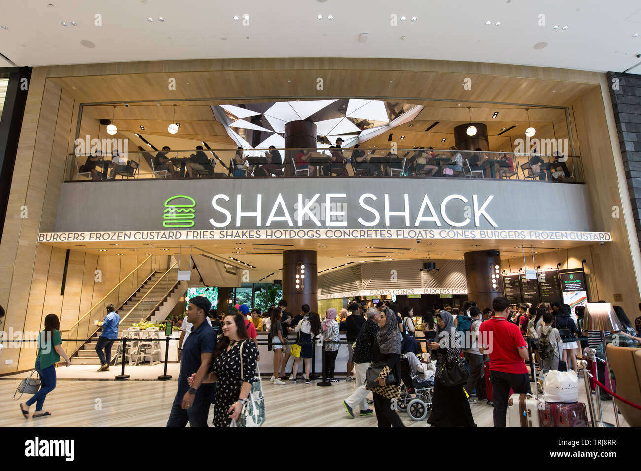 Shake Shack Eingang an Juwel Changi Airport, Singapur Stockfoto