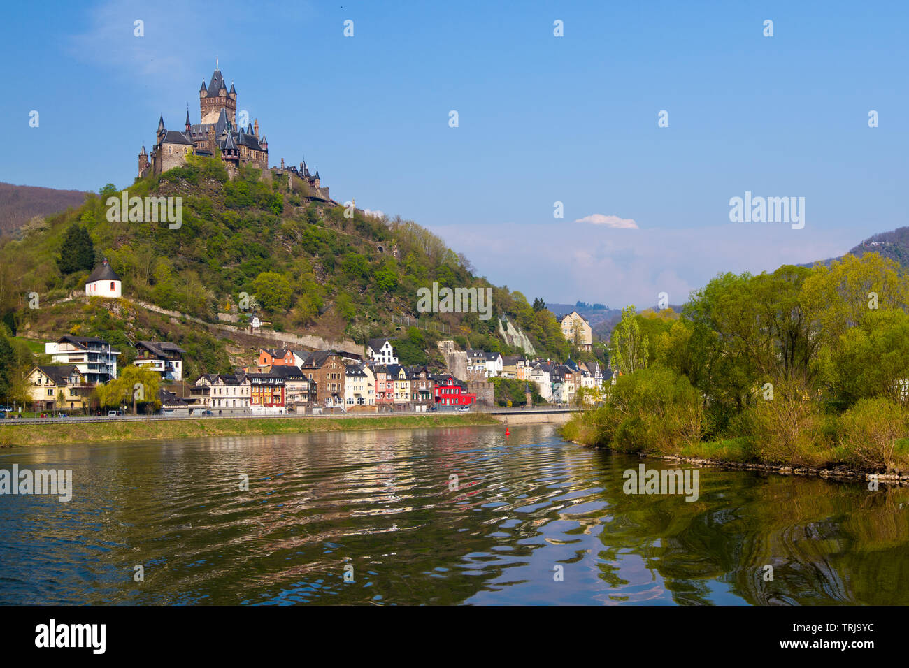 Blick auf die Stadt Cochem, Deutschland. Stockfoto