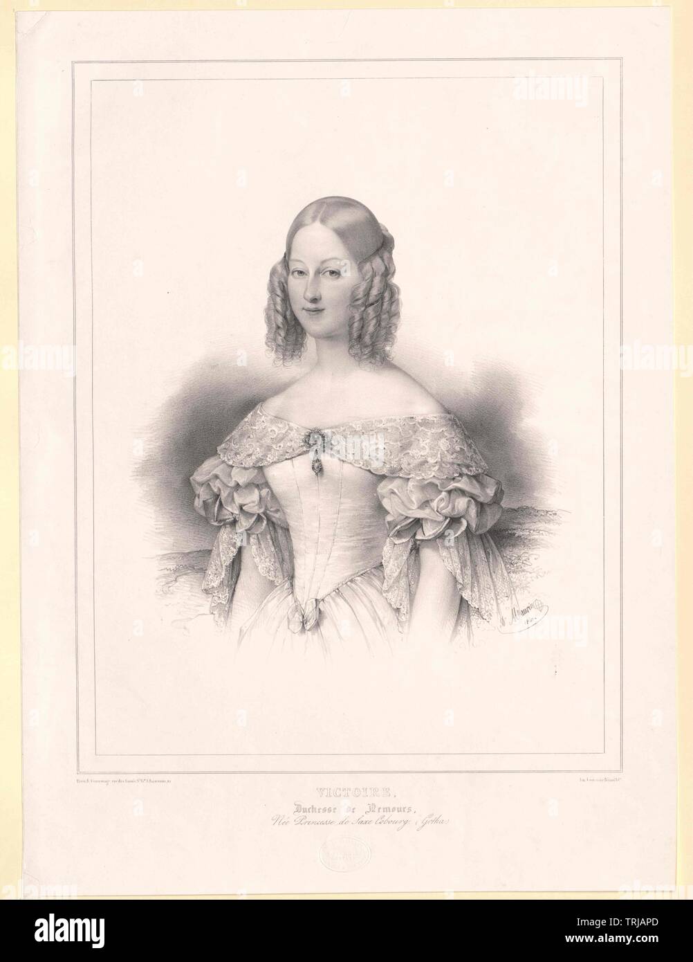 Victoria, Prinzessin von Sachsen-Coburg-Gotha, Additional-Rights - Clearance-Info - Not-Available Stockfoto