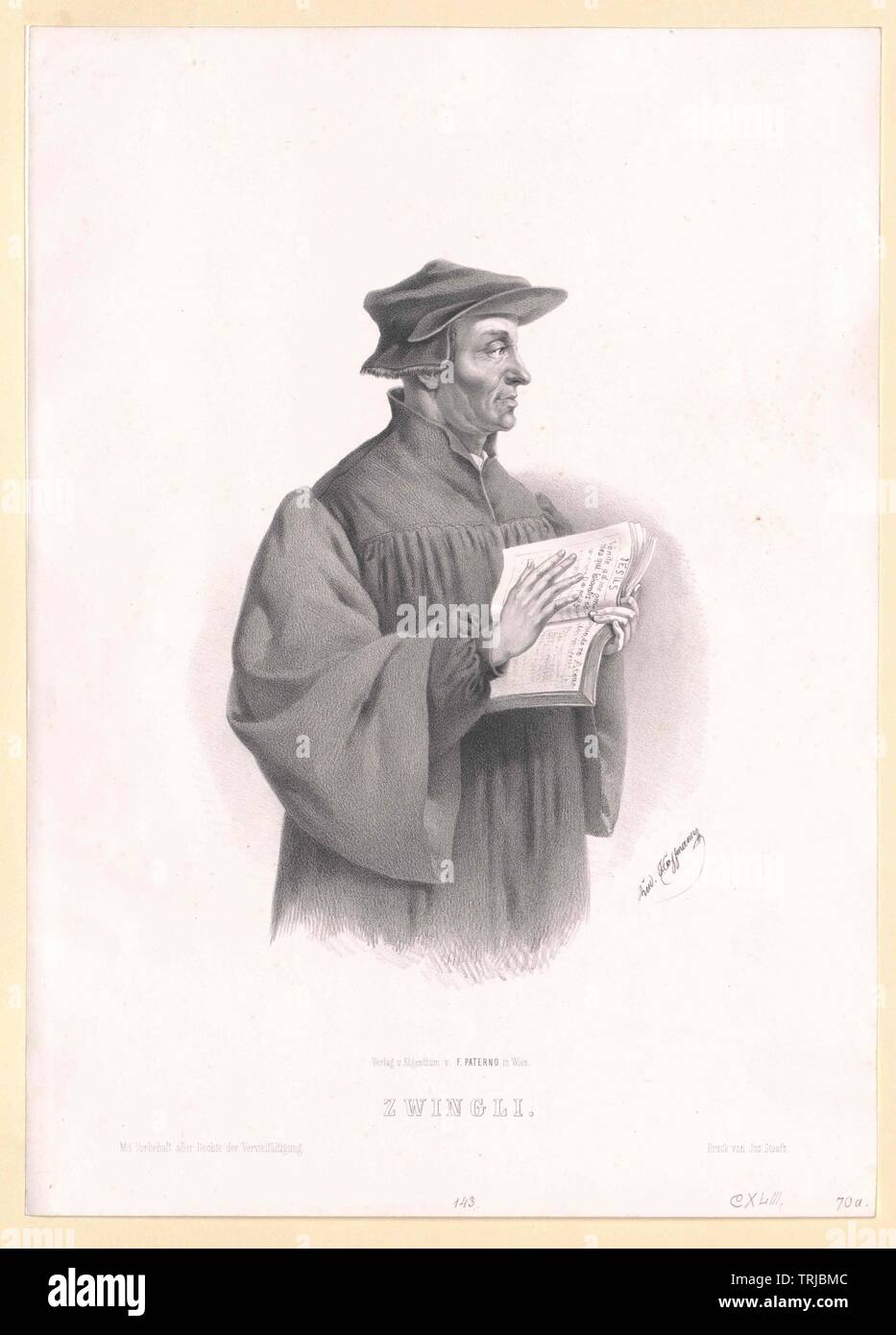Zwingli, Ulrich, Additional-Rights - Clearance-Info - Not-Available Stockfoto