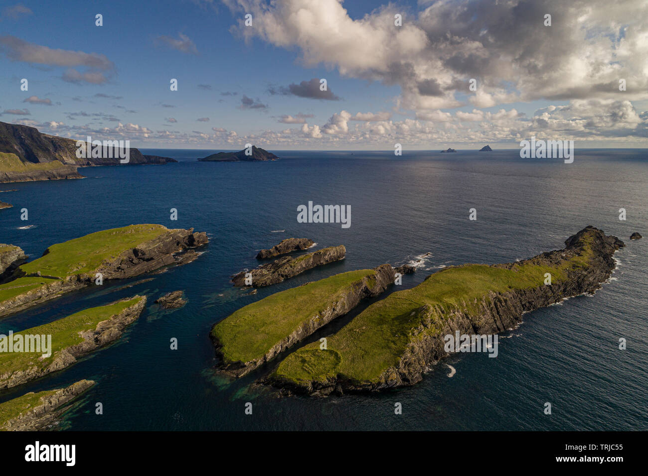 Klippen aus Bray Head auf Valentia Island, County Kerry, Irland Stockfoto