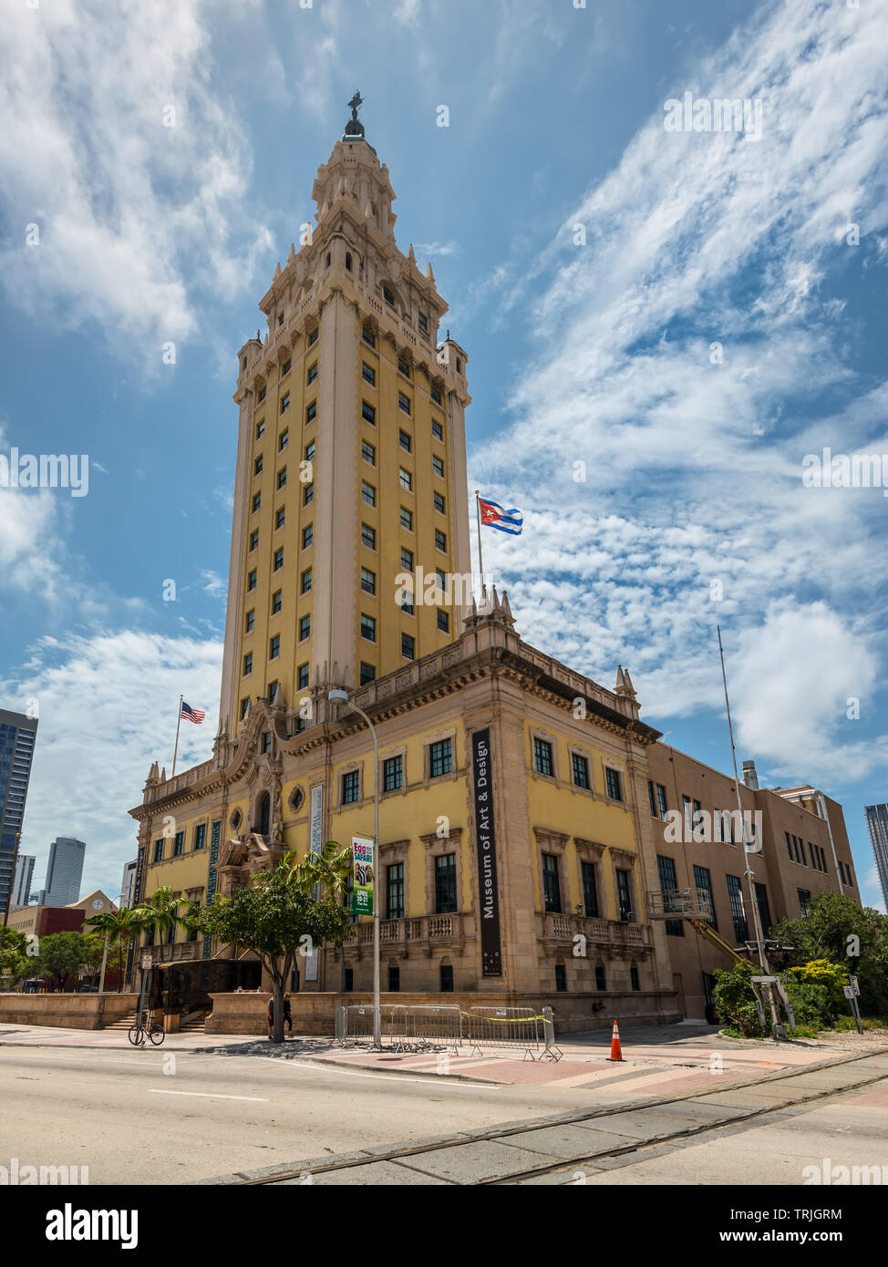 Miami, FL, Vereinigte Staaten - 19 April, 2019: Die Miami Freedom Tower, historische Symbol der kubanischen Einwanderung. Im Jahr 2008 wurde der Turm als eine nationale Stockfoto