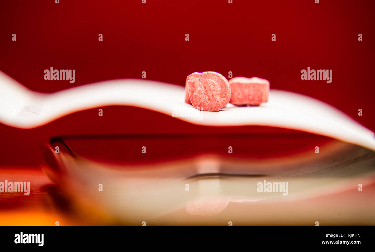 Ecstasy Pillen Stockfoto