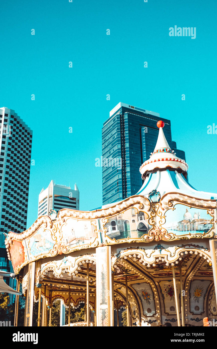 Desk Setup Mac Stockfoto