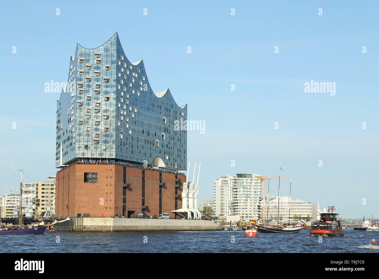 Elbphilharmonie im Hamburger Hafen Stockfoto