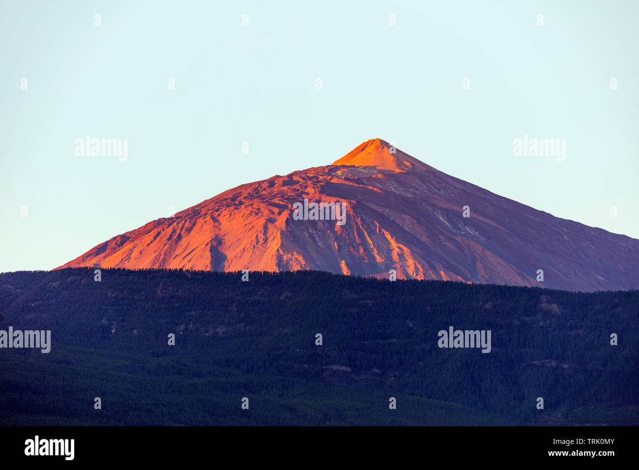 Europa, Spanien, Kanarische Inseln, Teneriffa, Teide Nationalpark, UNESCO-Welterbe, Pico del Teide (3718 m) der höchste Berg in Spanien Stockfoto