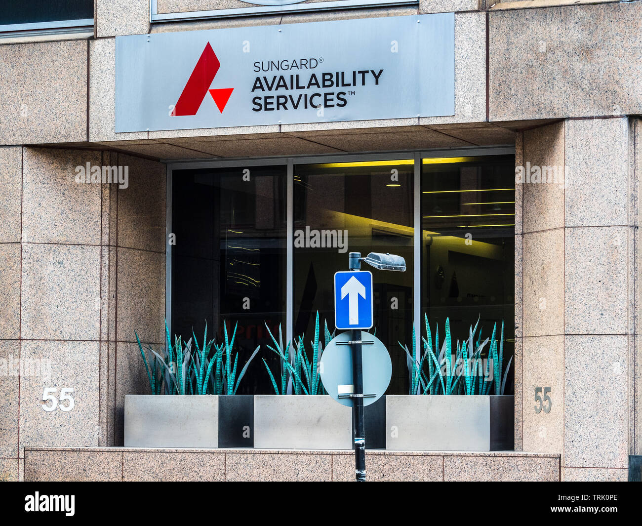 Sungard Availability Services Büros in der City von London Financial District - Sungard bietet Disaster Recovery und Business Resilience Dienstleistungen. Stockfoto