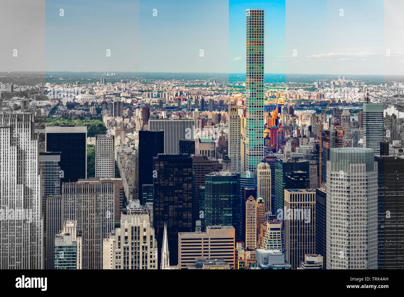 Städtischen Skyline in New York City, abstrakte Kunst Hintergrund Stockfoto