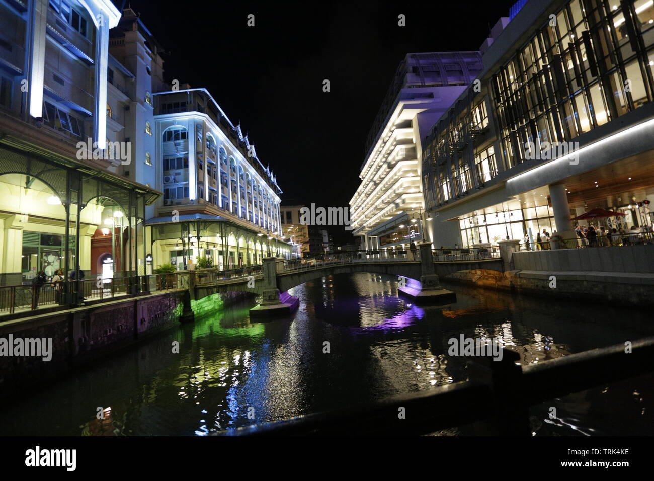 Caudan Waterfront. Besonderer Tipp Besuchen Sie die Craft Markt für handwerkliche Produkte, und nehmen Sie einen Drink an der Bar des Le Suffren. Das Hotel bietet kostenlosen Boot Stockfoto