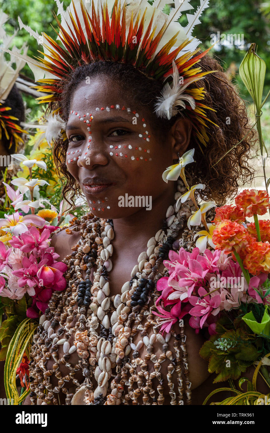 Mädchen von Kofure, Tufi, Oro Provinz, Papua Neu Guinea Stockfoto