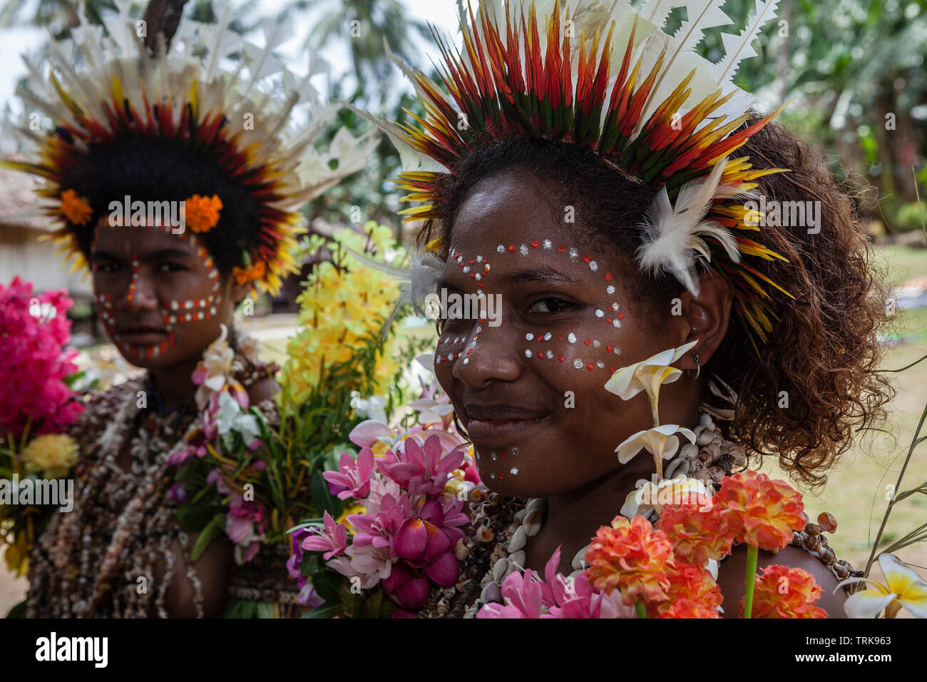 Mädchen von Kofure, Tufi, Oro Provinz, Papua Neu Guinea Stockfoto