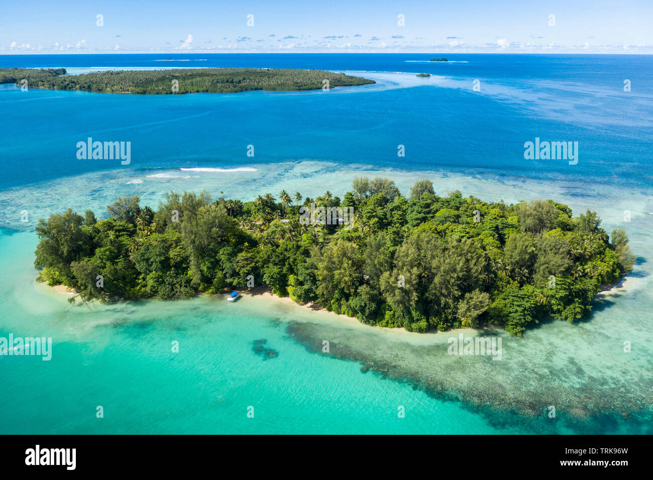 Luftaufnahme von Lissenung Island, New Ireland, Papua-Neuguinea Stockfoto