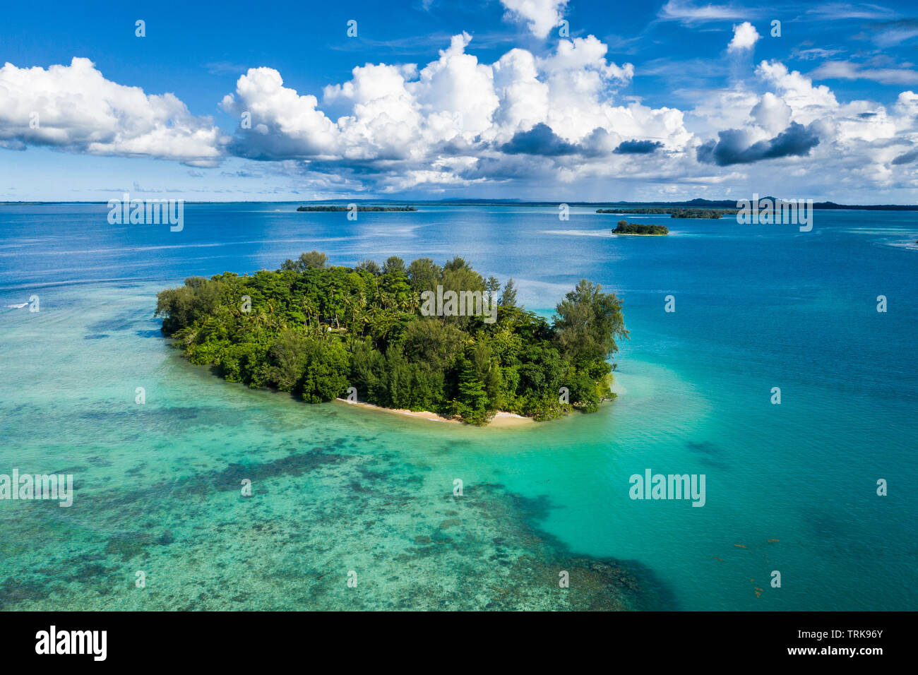 Luftaufnahme von Lissenung Island, New Ireland, Papua-Neuguinea Stockfoto