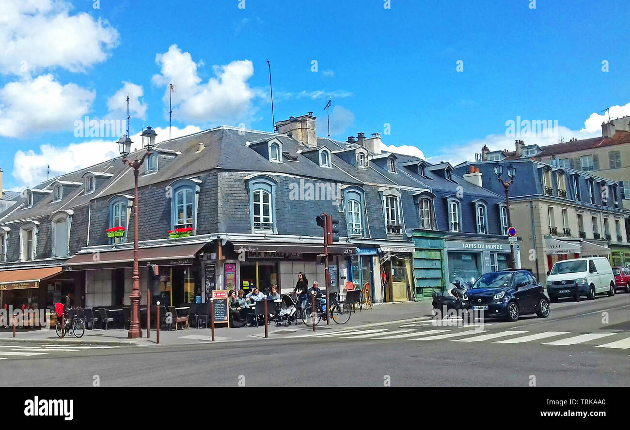 Kreuzung in die karrees Saint Louis, Versailles, Pas-de-Calais, Ile-de-France, Frankreich Stockfoto