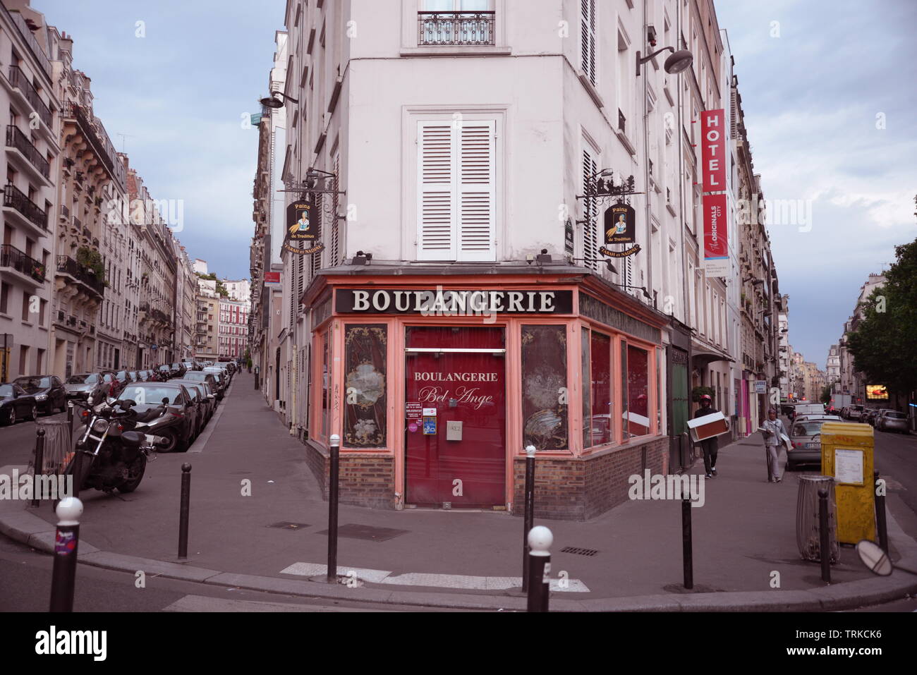 Boulangerie Montmartre, pasakdek Stockfoto