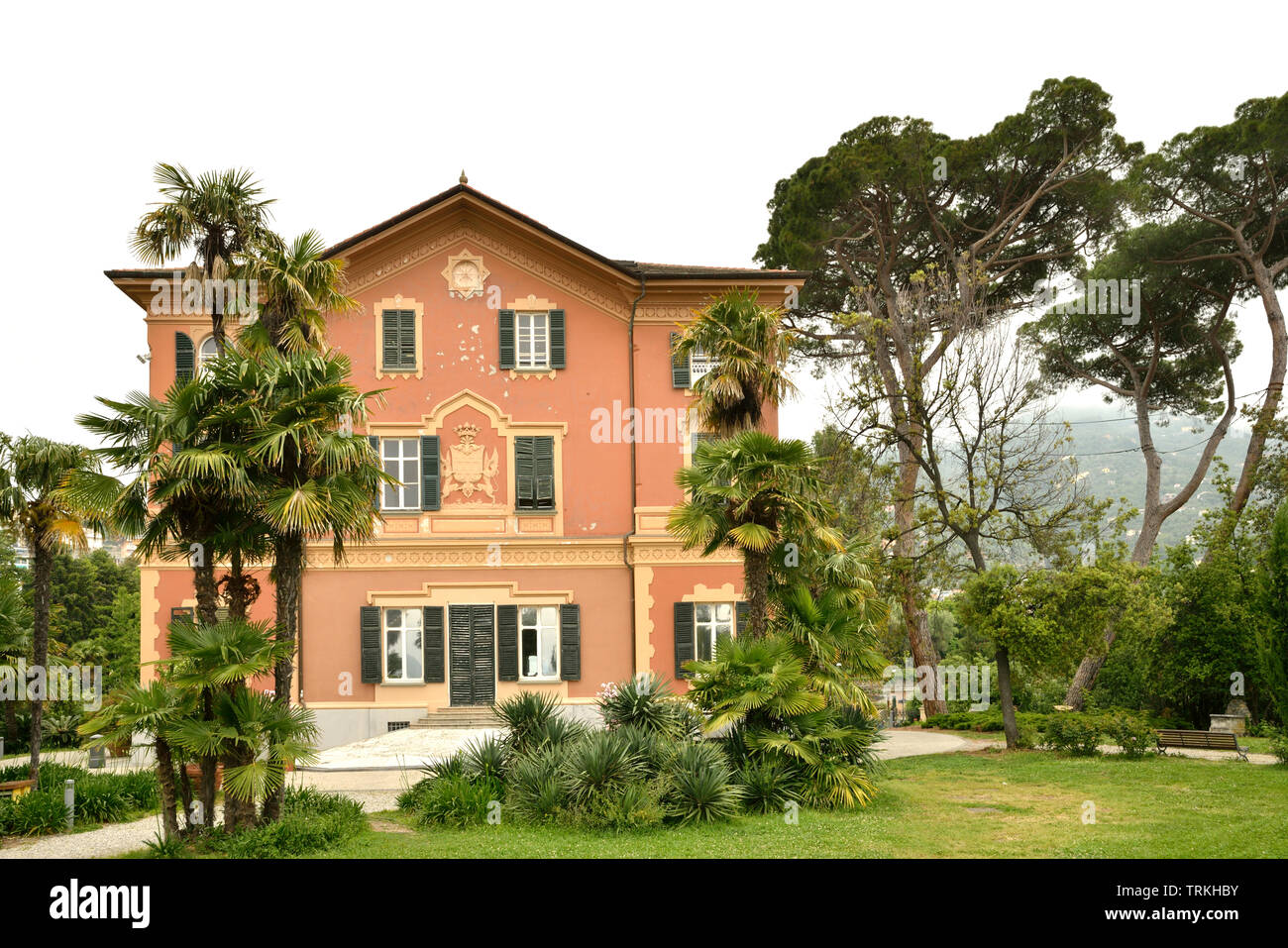 Alte Villa Tigullio in der Ligurischen Küste, Rapallo Italien Stockfoto