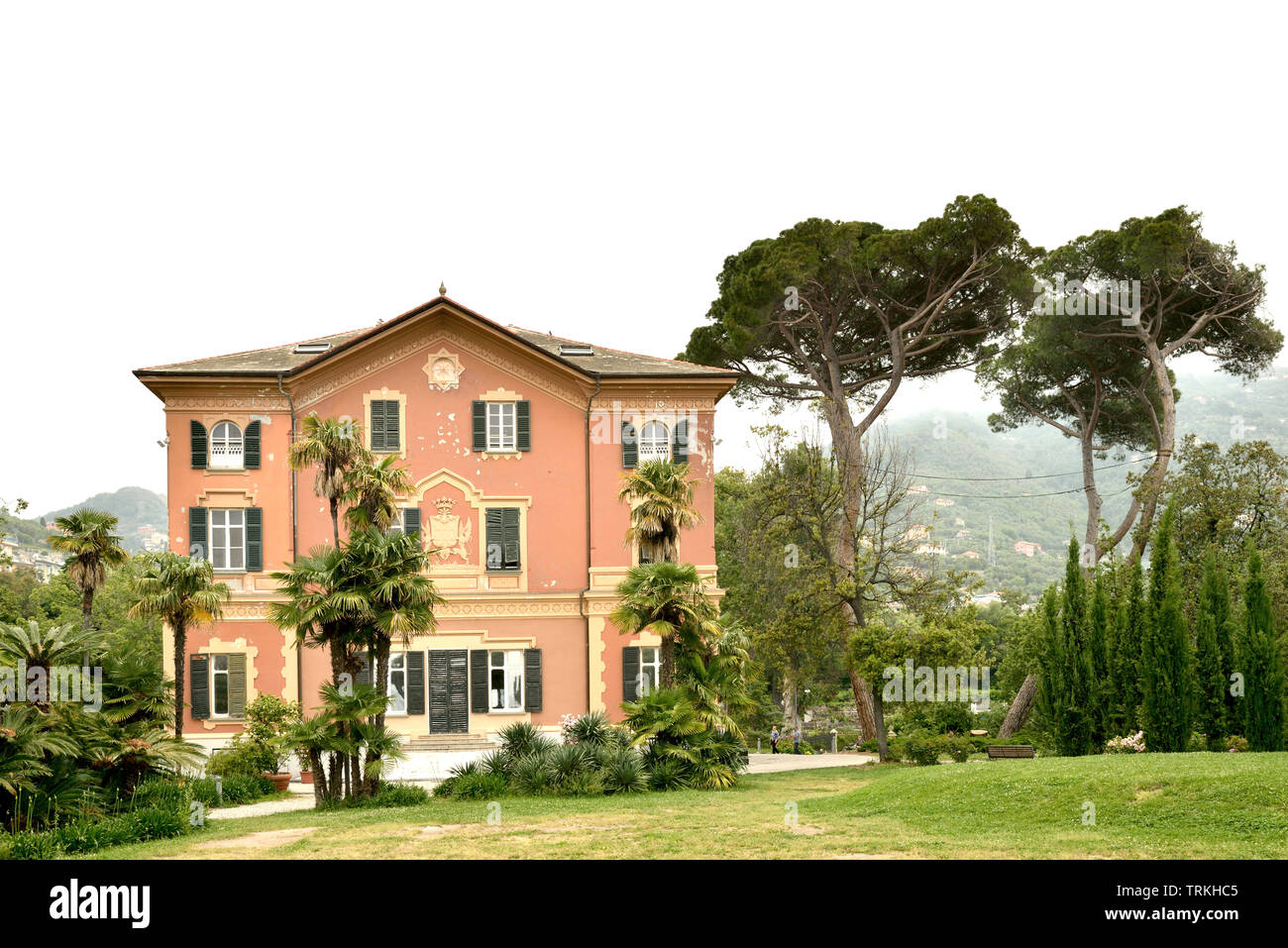 Alte Villa Tigullio in der Ligurischen Küste, Rapallo Italien Stockfoto