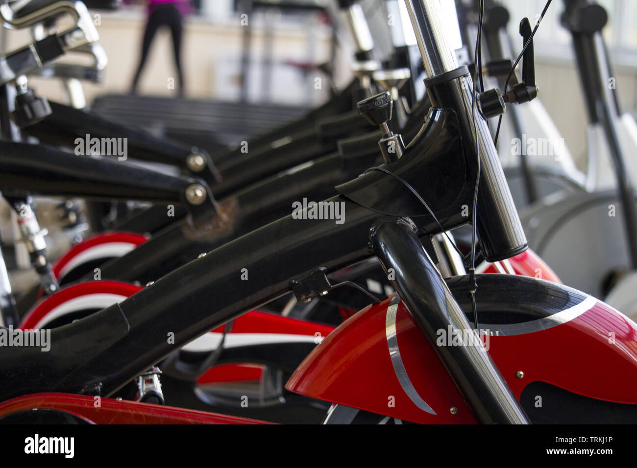Reihe von Training Heimtrainer detail. Gesunder Lebensstil Konzept Stockfoto