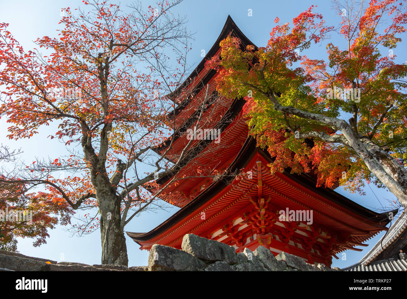 Fünf stöckige Pagode, Miyajima, Japan Stockfoto
